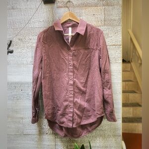 Lululemon | Full Day Ahead Cozy Button-Down Shirt - 10, Mauve